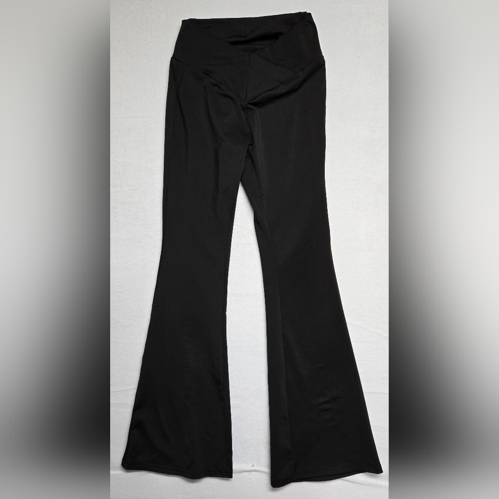 Shein Black Leggings Fit And Flare Leg Petite XXS Elastic Waist